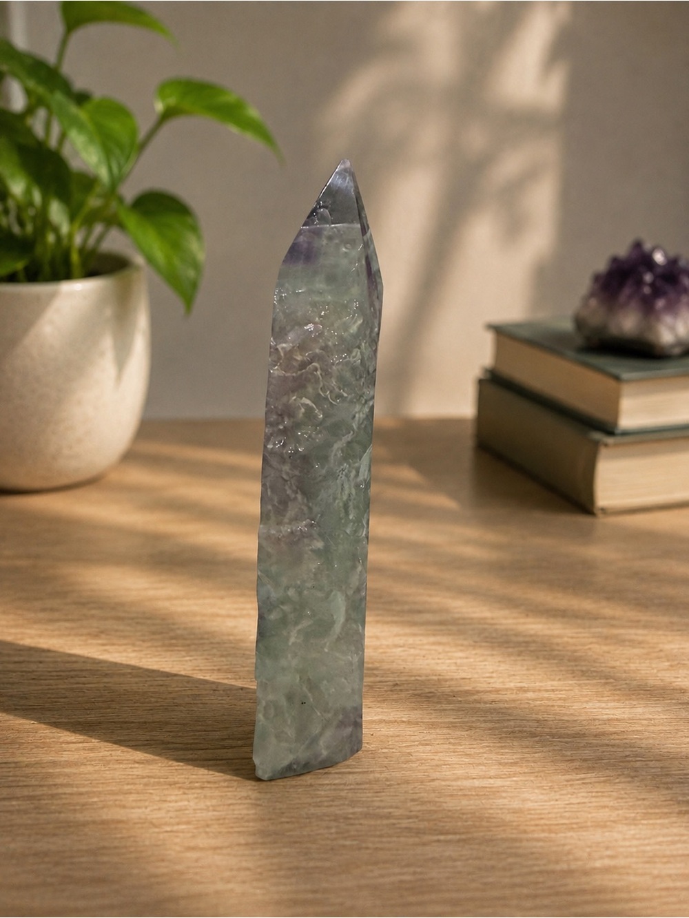 Rainbow Fluorite Tower - Picture 2 of 4